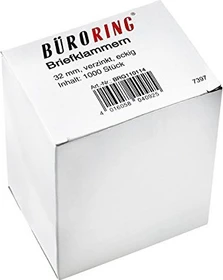 Alco 220 Briefklammern, 32mm, verzinkt, 1000 Stück
