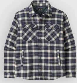 Patagonia Lightweight Insulated Fjord Flannel Hemd langarm evergreen fjord: smolder blue (Herren)
