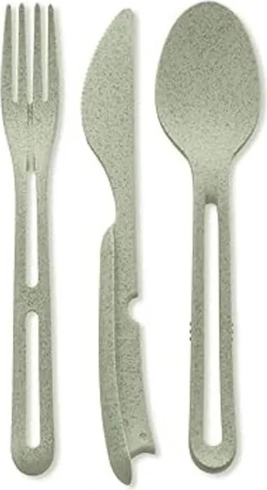 koziol Klikk Pocket Set Besteck organic green