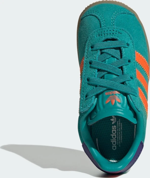 adidas Gazelle Comfort Closure Elastic Laces pure teal/impact orange/collegiate purple (Junior)