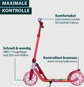 Hudora Big Wheel 205 Advanced Daydream Edition Scooter flowers
