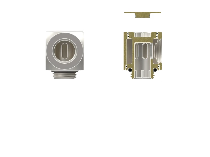Thermal Grizzly DeltaMate Rotary 90°-Verbinder G1/4", matt nickel