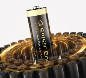 Orico EG5C Mignon AA Li-Ion 1400mAh mit Ladekabel, 4er-Pack