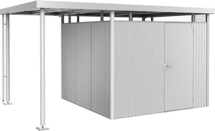 Biohort Seitendach S für Gerätehaus HighLine H4 silber-metallic