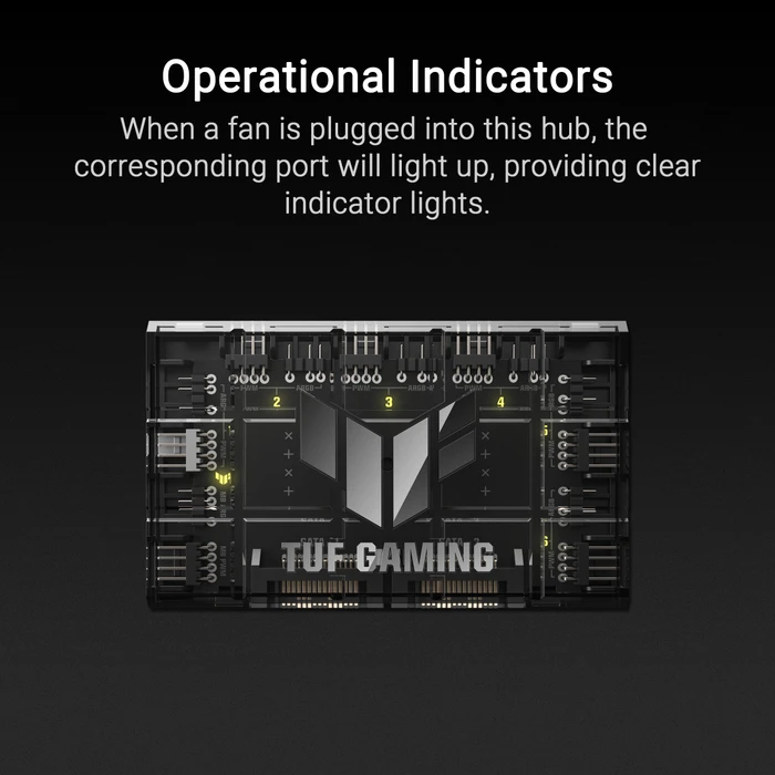 ASUS TUF Gaming ARGB PWM Fan Hub, Lüfterverteiler, 6-fach