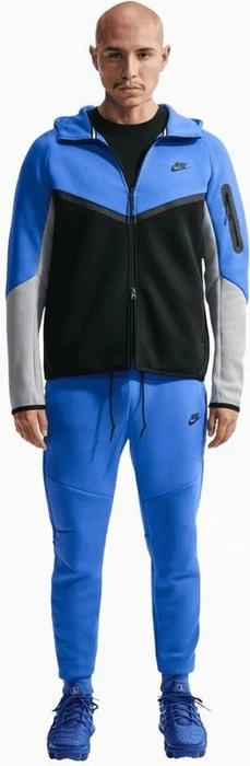Nike Tech Fleece Windrunner Hoodie blue crystal/black/light smoke grey (Herren)