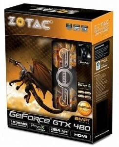 Zotac GeForce GTX 480 AMP! Limited, 1.5GB GDDR5, 2x DVI, Mini HDMI