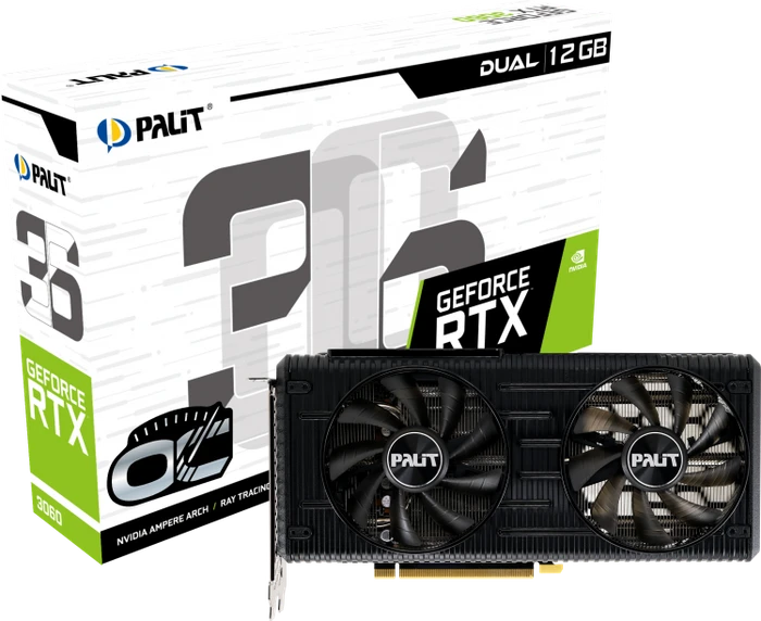 Palit GeForce RTX 3060 Dual OC, 12GB GDDR6, HDMI, 3x DP