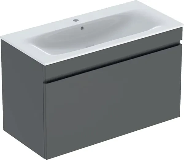 Geberit Renova Plan Set Möbelwaschtisch/Unterschrank 100cm, lava/KeraTect
