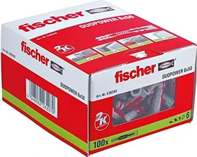 fischer DuoPower 6x50 Universaldübel, 6x50mm, 100 Stück