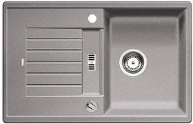 Blanco Zia 45 S Becken reversibel mit Ablauffernbedienung alumetallic