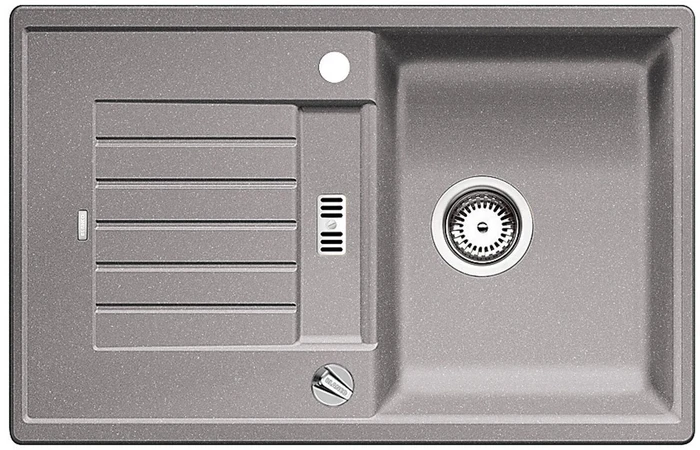 Blanco Zia 45 S Becken reversibel mit Ablauffernbedienung alumetallic