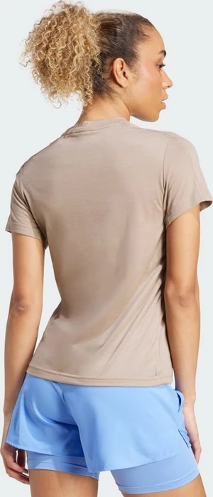 adidas Aeroready Train Essentials Minimal Branding Funktionsshirt kurzarm chalky brown/black (Damen)