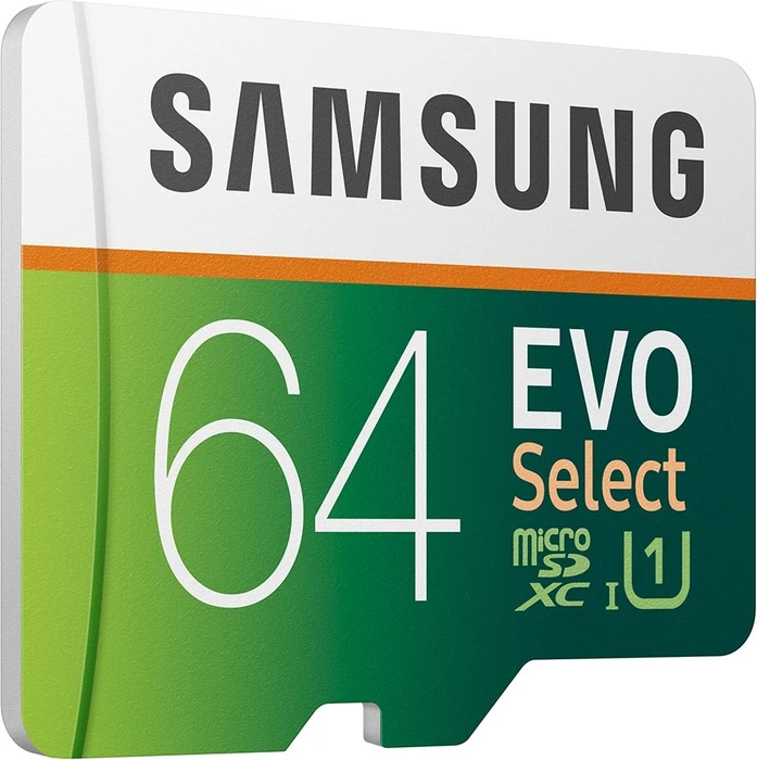 Samsung EVO Select R100/W20 64GB Kit, UHS-I U1, Class 10