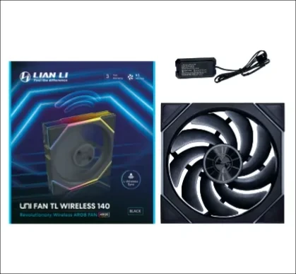 Lian Li Uni Fan TL Wireless 140 RGB Reverse Blade, schwarz, LED-Steuerung, 140mm