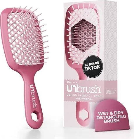 UNbrush Detangling Brush rose dark pink