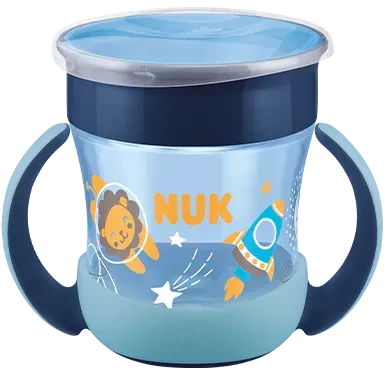 NUK Mini Magic Cup Night Trinkbecher, 6+M, 160ml, blau (10255665)