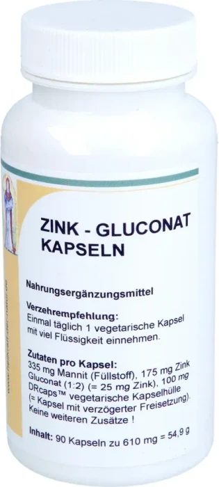 Reinhildis-Apotheke Zink Gluconat Kapseln, 90 Stück