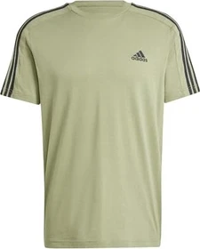 adidas Essentials Single 3-Streifen T-Shirt kurzarm tent green (Herren)