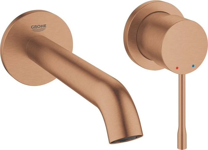 Grohe Essence 2-Loch-Waschtischbatterie M warm sunset gebürstet
