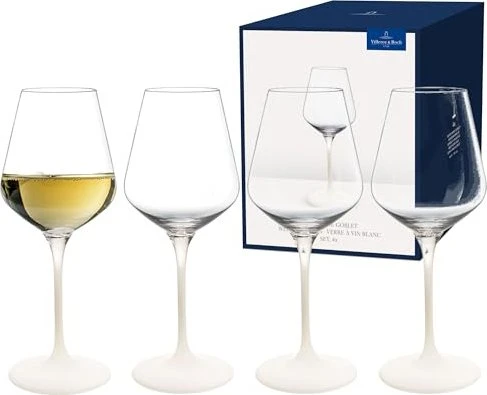 Villeroy & Boch Manufacture Rock Weißweinglas blanc, 4 Stück
