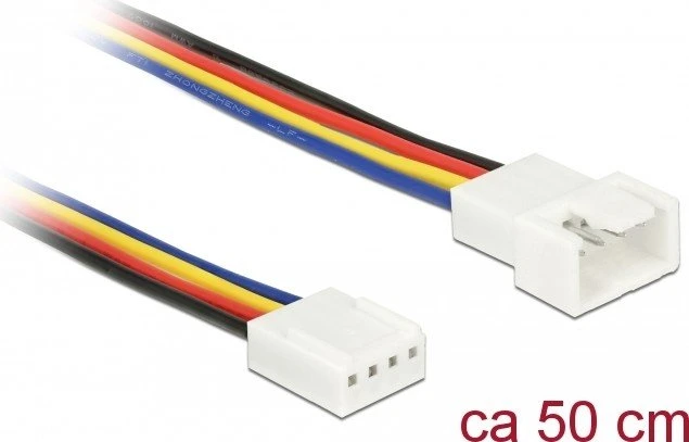 DeLOCK 4-Pin Verlängerung, 50cm, mehrfarbig