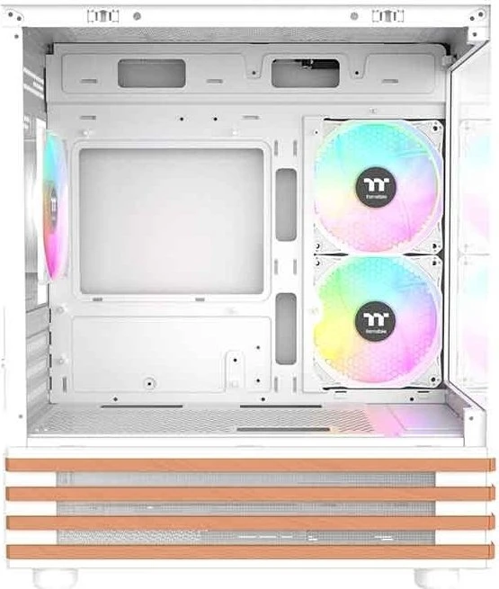 Thermaltake View 170 W ARGB Snow, weiß/braun, Glasfenster