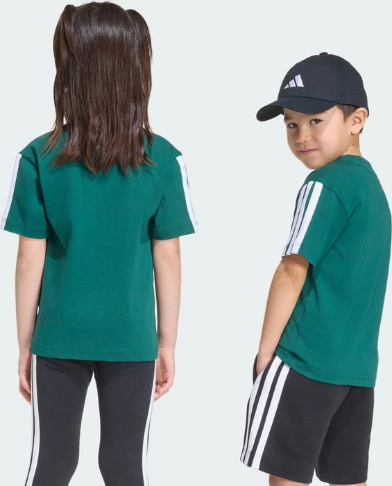 adidas Essentials T-Shirt kurzarm collegiate green/white (Junior)