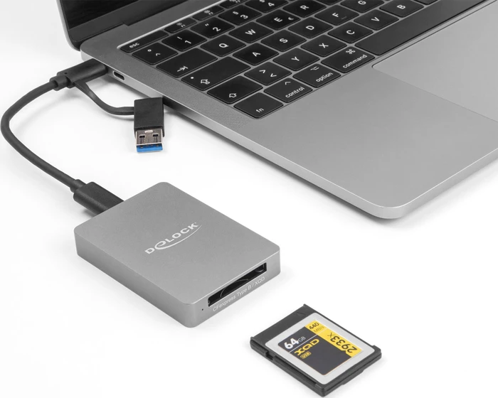 DeLOCK CFexpress 2.0 / XQD 2.0 Single-Slot-Cardreader, USB-C 3.1 [Buchse]