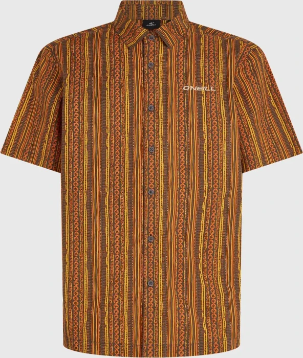 O'Neill Print Hemd kurzarm orange pressed lines (Herren)