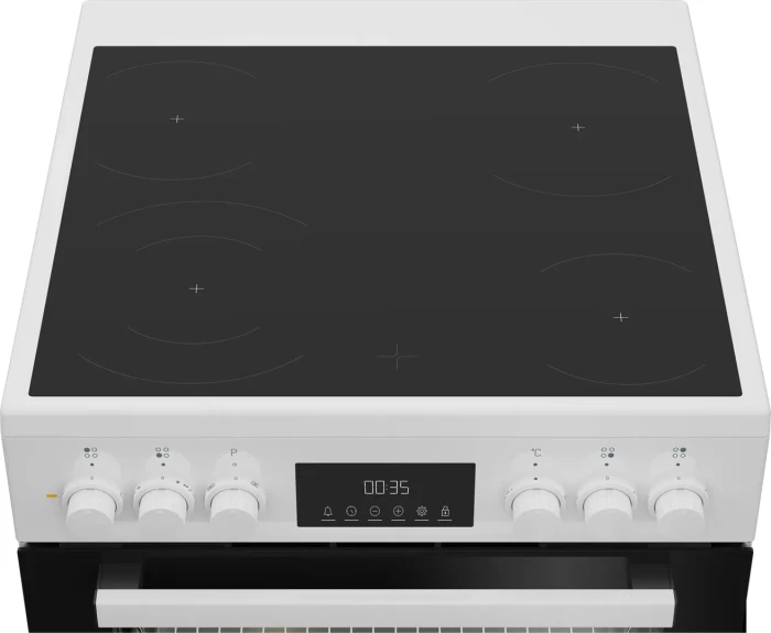 Elektra Bregenz HSC 6480 W Elektroherd mit Glaskeramik-Kochfeld