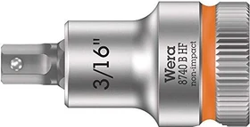 Wera 8740 B HF Zyklop Innensechskant Steckschlüssel 3/8" zöllig, 3/16"x35mm