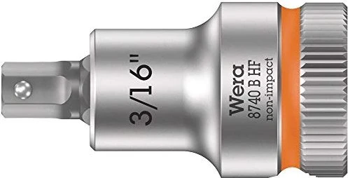 Wera 8740 B HF Zyklop Innensechskant Steckschlüssel 3/8" zöllig, 3/16"x35mm