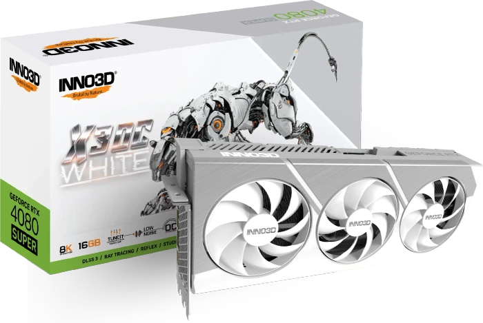 INNO3D GeForce RTX 4080 SUPER X3 OC White, 16GB GDDR6X, HDMI, 3x DP
