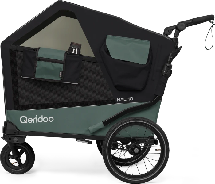 Qeridoo Nacho L Fahrradanhänger grün (Modell 2025)