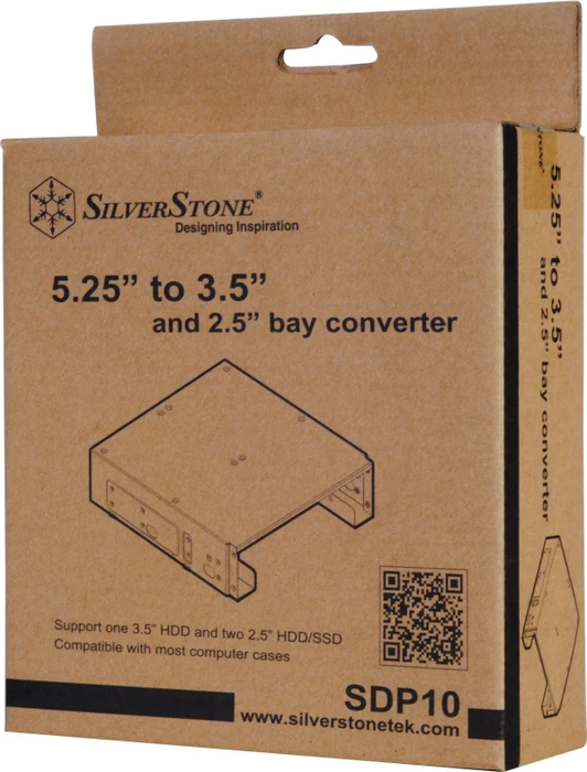 SilverStone SDP10, 5.25" Einbaurahmen, schwarz