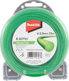 Makita Round Trim Trimmerfaden für Rasentrimmer, 2mm/15m