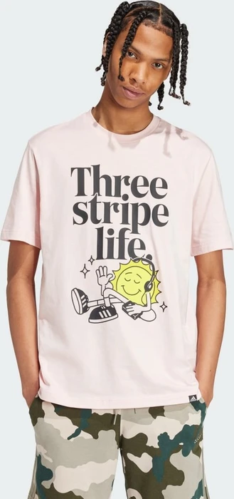 adidas Positivity Graphic T-Shirt kurzarm sandy pink (Herren)
