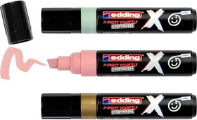 edding X 6900 Multimarker Pastel Color Set pastelgrün/pastellrosa/gold, 3er-Set