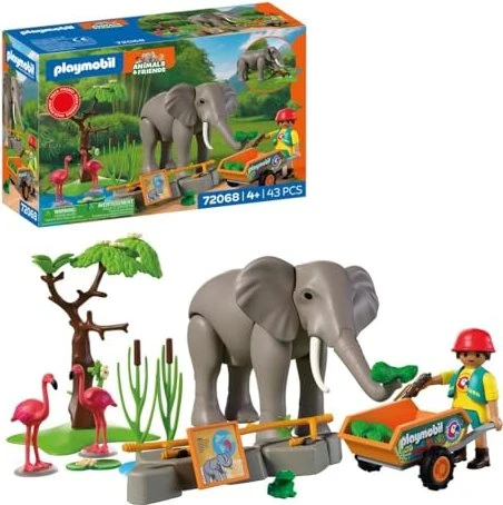 playmobil Animals & Friends Elefant mit Tierpfleger