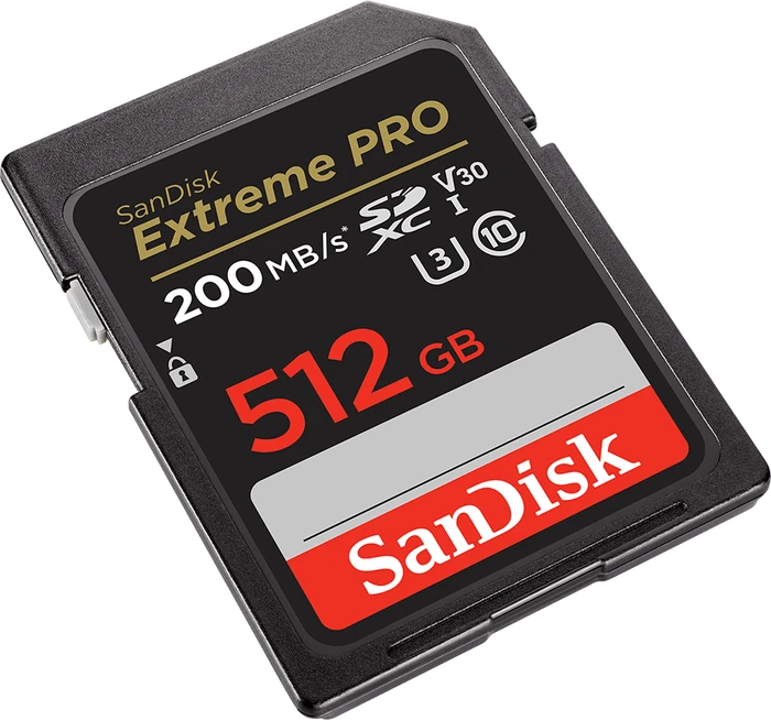 SanDisk Extreme PRO R200/W140 512GB, UHS-I U3, Class 10