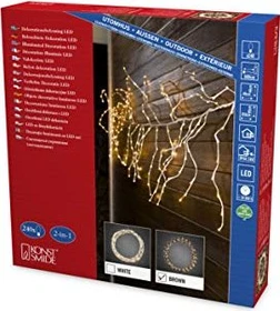 Konstsmide Lichterdekoration braun LED 240x warmweiß