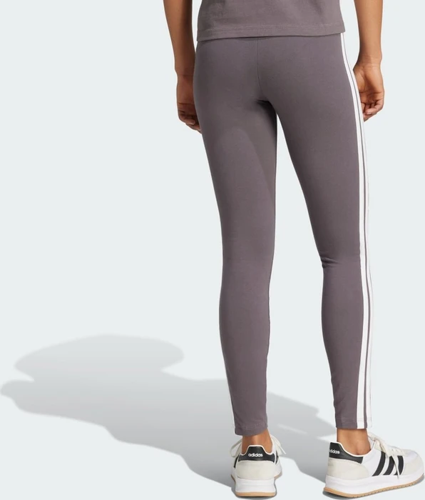 adidas Essentials 3-Streifen Cotton Leggings Hose lang grey strata/white (Damen)