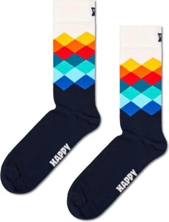 Happy Socks Faded Diamond Socken marineblau