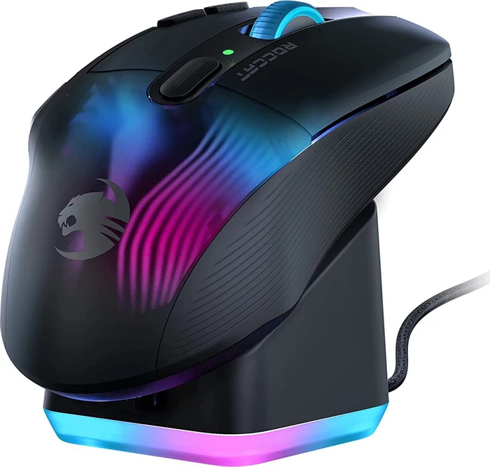 Roccat Kone XP Air mit Ladestation, Ash Black, USB/Bluetooth