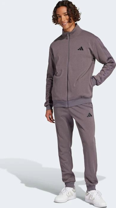 adidas Sportswear Basic 3-Streifen Trainingsanzug grey strata (Herren)