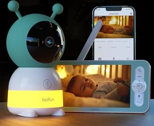Boifun 6T Baby-Monitor Support 2 Camera Video-Babyphone