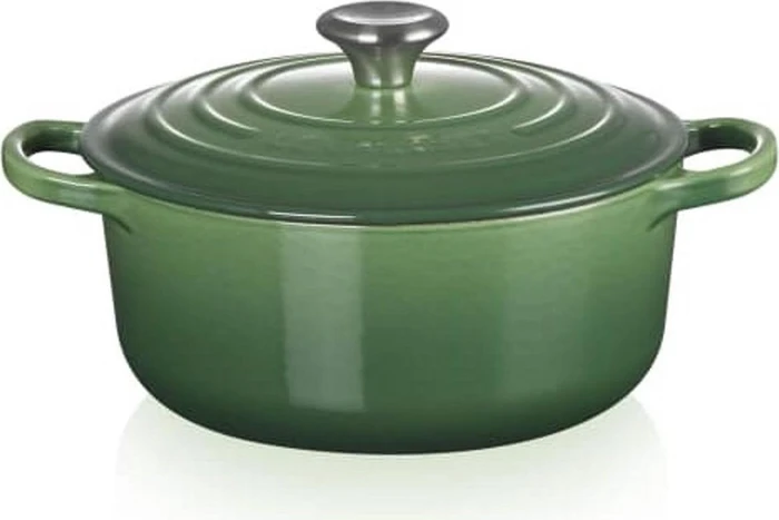 Le Creuset Signature Gusseisen Bräter rund 28cm 6.7l bamboo green