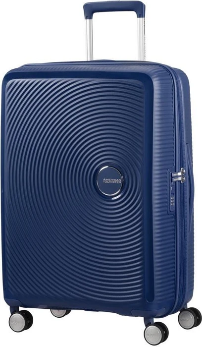 American Tourister Soundbox Spinner erweiterbar M midnight navy