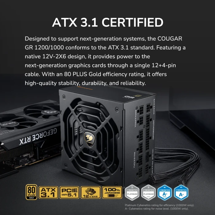 Cougar GR 1000 1000W, ATX 3.1